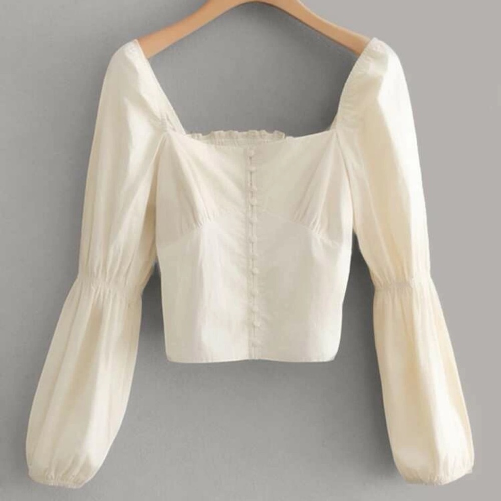 Button Crop Top